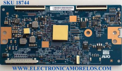 T-CON PARA TV SONY / NUMERO DE PARTE 55.50T20.C11 / T500HVN08.0 / 5550T20C11 / 50T20-C04 / PANEL T500HVF04.3 / DISPLAY T500HVN08.0 / MODELO KDL-50W700B / PARTE SUSTITUTA 5550T20C08